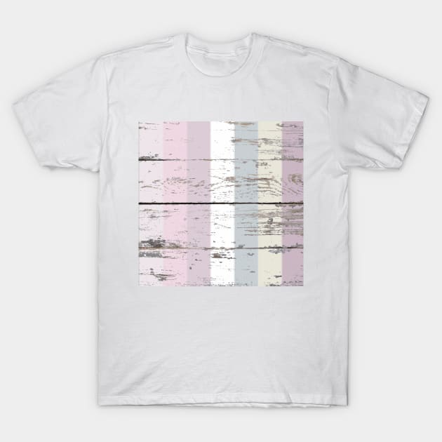 Preppy Spring colors lilac purple pink  pastel stripes T-Shirt by Tina